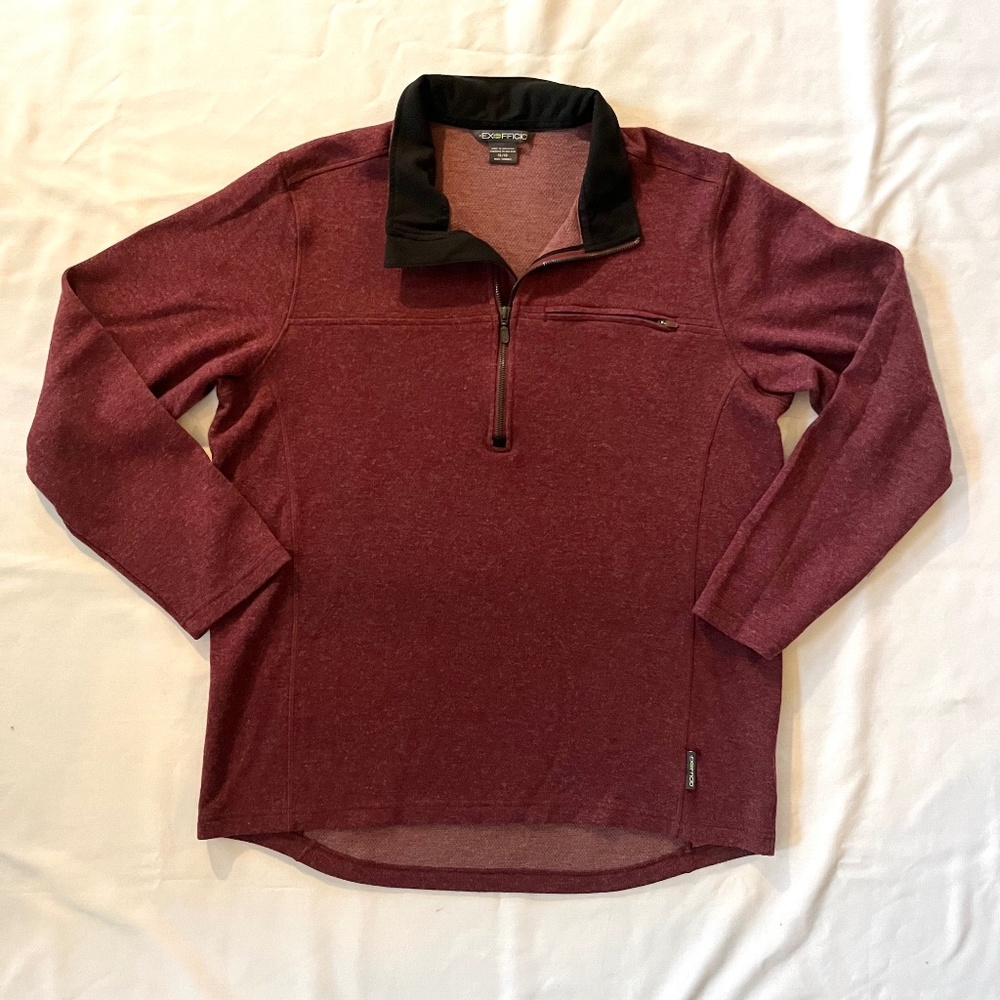 Ex Officio wool blend half-zip sweater, Men's XL